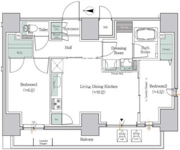 ワンルーフレジデンス板橋大山 601 間取り図