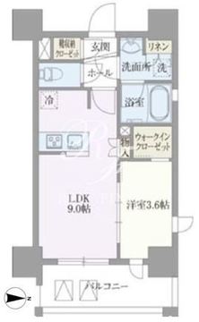 ライトテラス浅草 205 間取り図