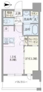 ライトテラス浅草 206 間取り図