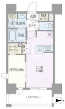 ライトテラス浅草 208 間取り図