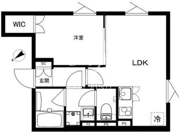 クリアル江戸川橋 202 間取り図