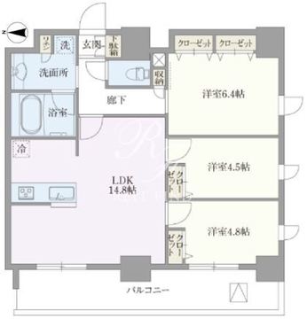 ライトテラス浅草 1002 間取り図