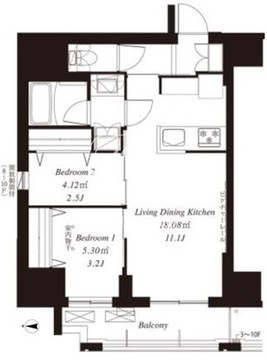フレンシア御徒町 401 間取り図