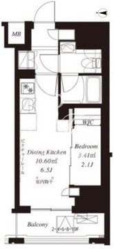 フレンシア御徒町 703 間取り図