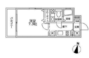 レジディア西新宿2 102 間取り図