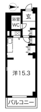 アクティ目黒駅前 1-306 間取り図