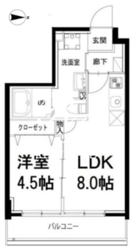 ミナモ浅草橋 802 間取り図