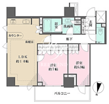 パークハウス平河町 204 間取り図
