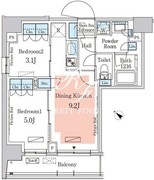 パークアクシス日本橋茅場町ステーションゲート 1101 間取り図