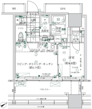 ローレルタワールネ浜松町 306 間取り図