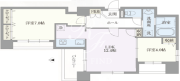 ライトテラス赤羽 801 間取り図