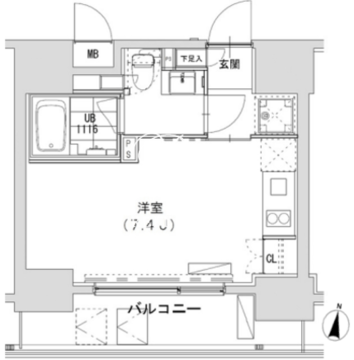 グランディオール広尾テラス 1103 間取り図