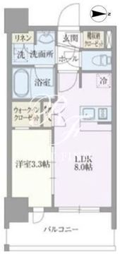 ライトテラス浅草 307 間取り図