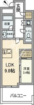 プラウド五反田 707 間取り図