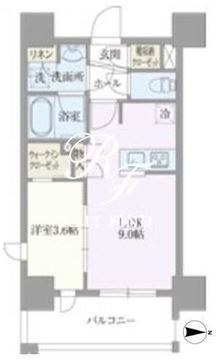 ライトテラス浅草 608 間取り図