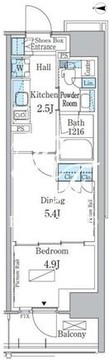 パークアクシス新宿百人町 218 間取り図