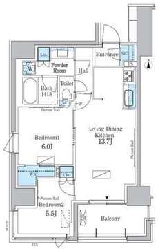 パークアクシス新宿百人町 318 間取り図