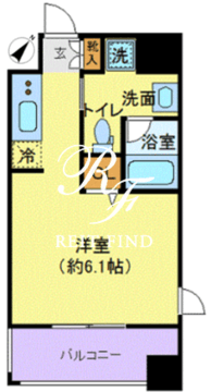 ベルファース水天宮前 801 間取り図