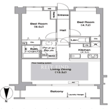 コンフォリア下落合 103 間取り図