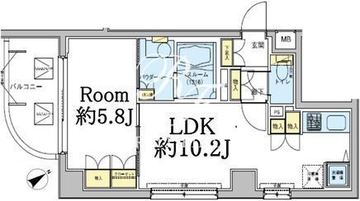 ドゥーエ五反田 504 間取り図
