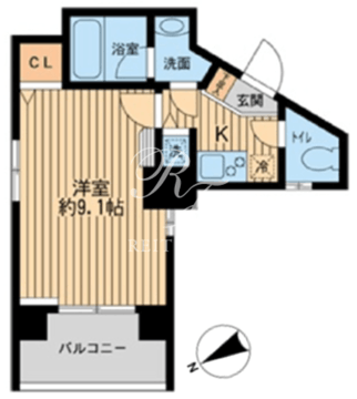 アムス大手町 203 間取り図
