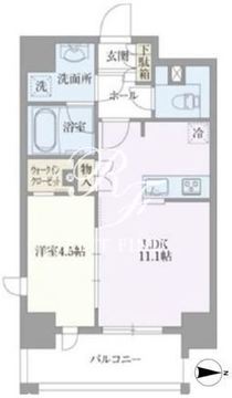 ライトテラス浅草 806 間取り図