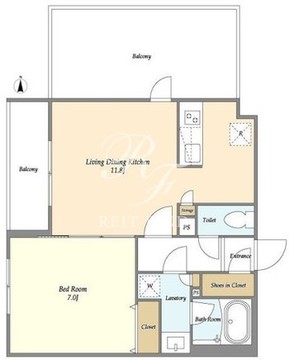 テラスミーレ文京弥生 407 間取り図