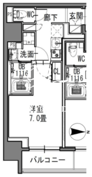 エスレジデンス新御徒町イースト 801 間取り図
