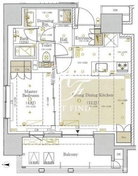 サンウッドフラッツ神田神保町 1301 間取り図