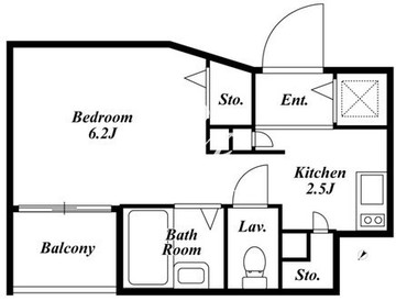 ベルファース東麻布 502 間取り図