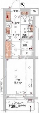 ハーモニーレジデンス新宿ザノース 108 間取り図