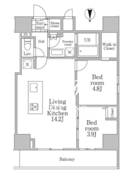 レジディア三軒茶屋3 1002 間取り図