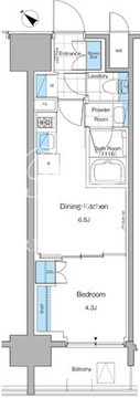 ルフォンプログレ西大井プレミア 1403 間取り図