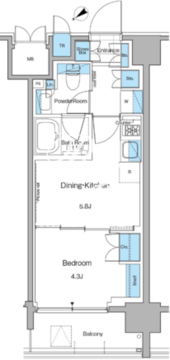 ルフォンプログレ西大井プレミア 910 間取り図