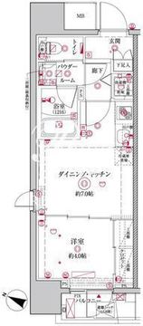 クレイシア文京本郷 402 間取り図