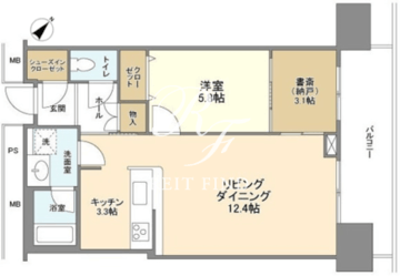 リガーレ日本橋人形町 1803 間取り図