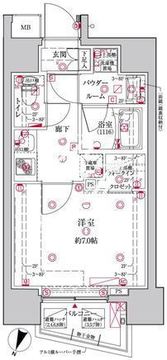 クレイシア文京本郷 501 間取り図