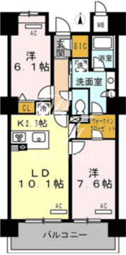 ロイヤルパークス豊洲 905 間取り図