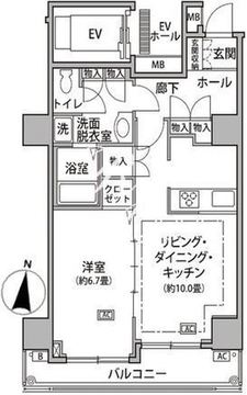 東雲キャナルコートCODAN 18-1024 間取り図