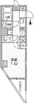 シーズンフラッツ浅草 501 間取り図