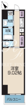 レピュア王子本町 602 間取り図