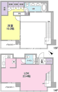 フォレストタウン参宮橋 1401 間取り図
