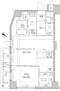 リルシア墨田東向島 405 間取り図