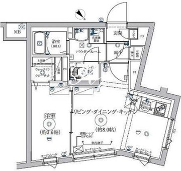 リルシア都立大学 104 間取り図
