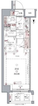 ラグディア麻布十番 505 間取り図