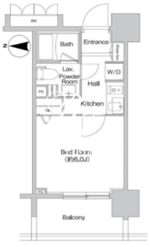 プライムアーバン神楽坂 302 間取り図