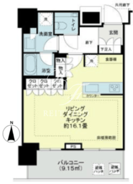 ブランズ渋谷桜丘 1909 間取り図