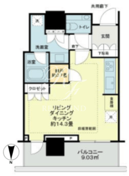 ブランズ渋谷桜丘 1918 間取り図