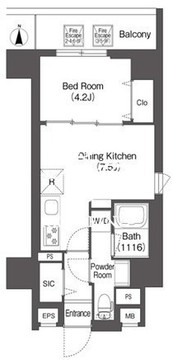コンフォリア南千住 301 間取り図