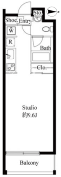グレンパーク秋葉原イースト 607 間取り図